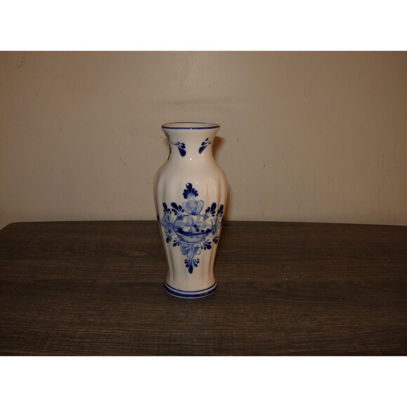 Vintage Delft Blue Bud Vase Holland Windmill - Picture 1 of 4